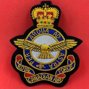 Royal Canadian Air Krafte Blazer Abzeichen Craf Bullion und Wire Blazer Abzeichen