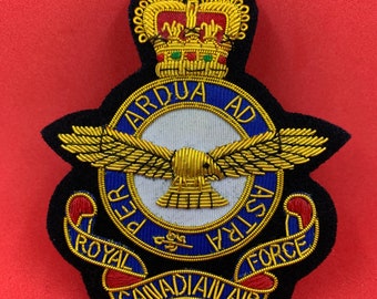 Royal Canadian Air Force Blazer Badge RCAF Bullion And Wire Blazer Badge