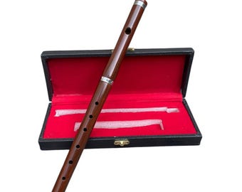 Irish Flute Two Parts Rosewood Packed In Wooden Standard Size Carry Case