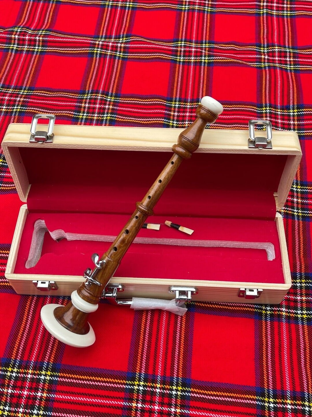 Musical Rosewood Brown Bombard Chanter + 2 Reeds With Hard Case - Etsy
