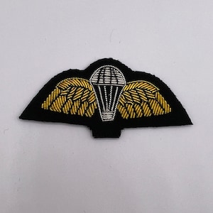 Mess Dress Para Wings Badge Hand Embroidered Mess Dress Para Wings Available In Black And Red Background