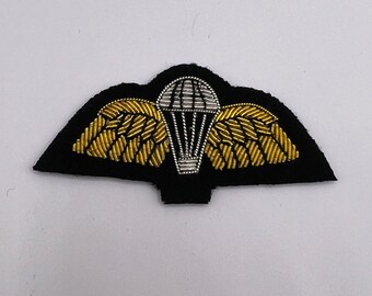 Mess Dress Para Wings Badge Hand Embroidered Mess Dress Para Wings Available In Black And Red Background