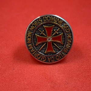 Knight Templar Cross Seal Silver Ring Masonic Men’s Stainless Steel Ring Masonic Knight Templar Large Statement Ring