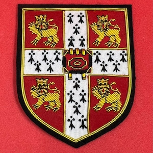 Cambridge University Blazer Badge Hand Embroidered Bullion Wire Cambridge University Patch
