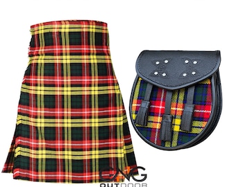 Men's Scottish Kilt Outfit Traditional Kilts Set Wedding Kilt Available in Different 45 Tartans