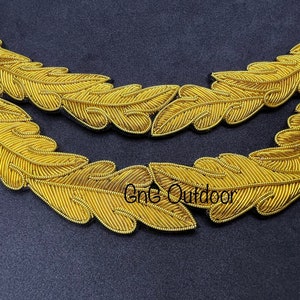 Double Oak Leaf Peak Row Silver Or Gold Bullion Oak Leaf Royal Navy Officer Peak Hat Rows Hand Embroidered Bullion And Wire Army Hat Peak