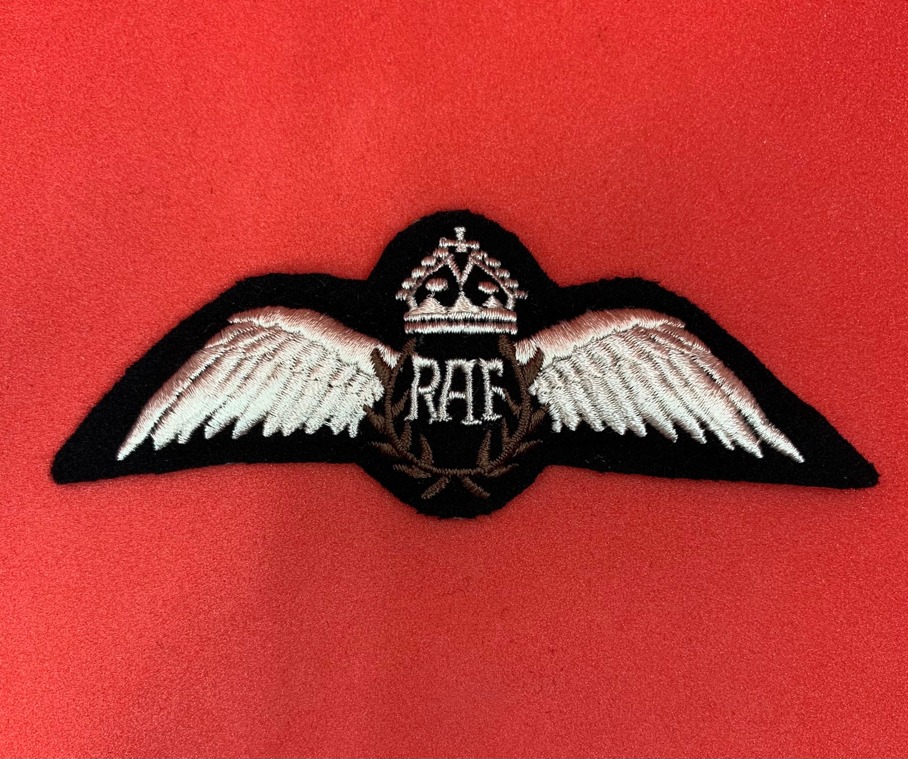 RAF ウィングスバッジ 英国空軍機械刺繍パッチ 空軍ウィング