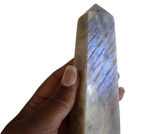 Moonstone Crystal Tower - Natural Healing Crystal Point - Intuition and Feminine Energy