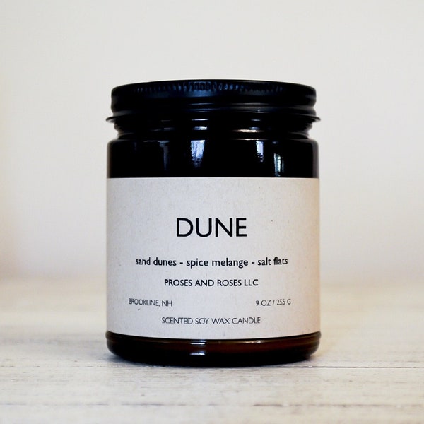 Dune Literary Scented Candle - Soy Wax Melt Tart - Sand - Clean Fresh Air - Spice Melange - Ocean - Beach - Sea - Water - free gift wrapping