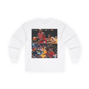 Basketball Legends Long Sleeve Tee, Sports Fan Apparel, Retro NBA Shirt, Gift for Him, Basketball Lover&#39;s Tee, Unisex Sportswear