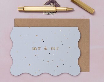 Mr and Mr Gay Wedding Card | Queer Wedding Card | LGBTQ+ Wedding Card | Mr & Mr Card