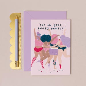 Biglietto d'auguri per pantaloni da festa / Biglietto d'auguri per il bottino / Biglietto d'auguri sfacciato per un amico / Biglietto d'auguri per una femminista / Biglietto d'auguri per la migliore amica