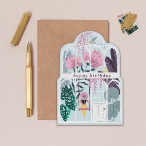 Greenhouse Birthday Card | Birthday Card for Plant Lover or Gardener | Plants Birthday Card | Gardening Birthday Card