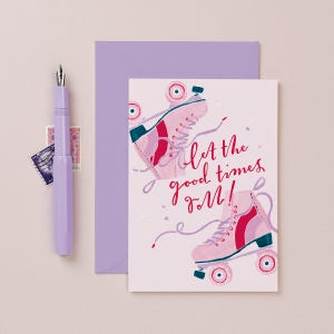 Roller Skates Card | Birthday Card For Roller Skater | Roller Skating Card | Moxi Roller Skates Card | Quad Skates Birthday Card