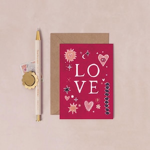 Hearts Mini Love Cards | Mini Greeting Card | Mini Card | Anniversary Card | Mini Valentine's Day Card | Valentines Card