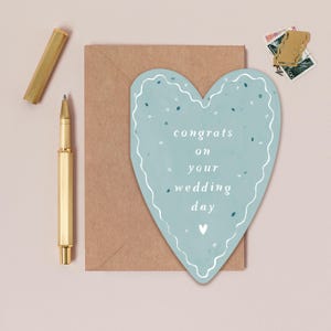 Heart Congrats Wedding Card for Couple | Wedding Card | Wedding Day Card | Luxury Card for Wedding | Wedding Greeting Card