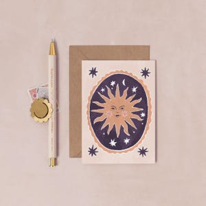 Smiling Sun Mini Card | Birthday Cards | Mini Greeting Cards | Sun Birthday Card | Blank Greeting Card | Notecard
