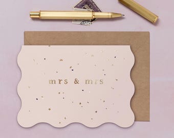 Mrs and Mrs Lesbian Wedding Card | Gay Wedding Card | LGBTQ+ Marriage Card | Wedding Card For Lesbians