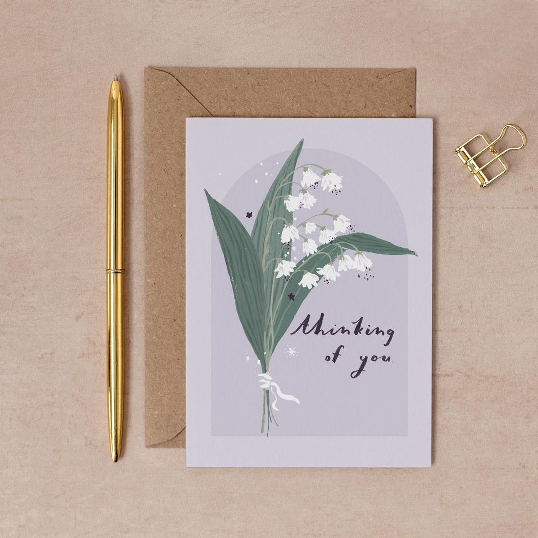 Bouquet Thinking of You Card | Flowers Sympathy Card | Floral Sympathy ...