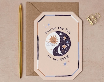 Yin Yang Card | Love Cards |  Anniversary Card | Anniversary card for Boyfriend | Anniversary Greeting Cards