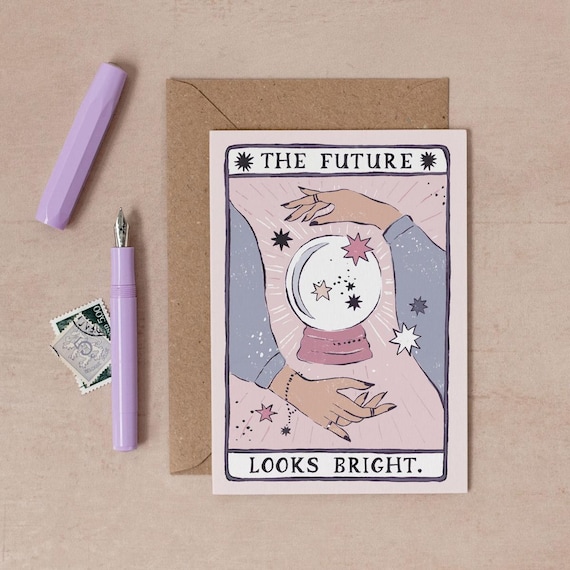 Future Looks Bright Congratulations Card  | Tarot Card | Fortune Teller Card | Celestial Card | Congratulations Card For Friend
