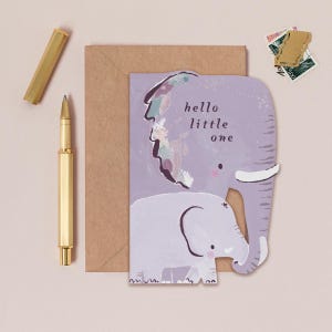 Elephant New Baby Card | Gender Neutral New Baby Card | New Parent Card