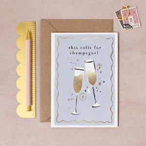 This Calls For Champagne Card | Congratulations Card | Anniversary Card | Engagement Card | Wedding Card