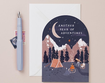Adventure Birthday Card for Camping Enthusiast | Card for Dad | Camping Birthday Card | Hiking Birthday Card