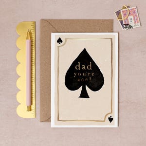 Ace Dad Card | Father’s Day Greeting Card | Dad Birthday Card | Fathers Day Card | Birthday Card for Dad