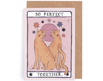 Perfect Together Anniversary Card | Leopards Love Card |  Wedding Anniversary Card | Wedding Card | Engagement Card |