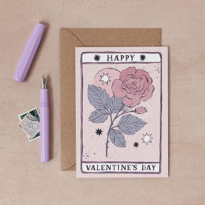 Rose Valentine's Card | Valentine's Day Card | Lesbian Valentine's Card | Valentine Card for Girlfriend | Wife Valentine's Card