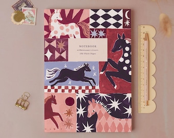 Wild & Free Notebook | Plain Page Journal | Blank Notebooks