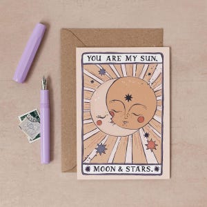 Sun, Moon & Stars Card | Love Card | Anniversary Card | Wedding Anniversary Card | Same Sex Anniversary Card | Lesbian Anniversary Card