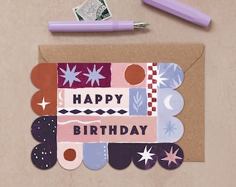 Studio Abstract Birthday Card | Colourful Birthday Cards | Modern Birthday Card | Abstract Card For Her