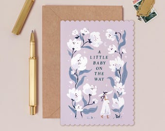 Baby On The Way Pregnancy Card | Pregnancy Cards | Baby Shower Card | Mum To Be Card | New Baby Card | Congratulations Baby