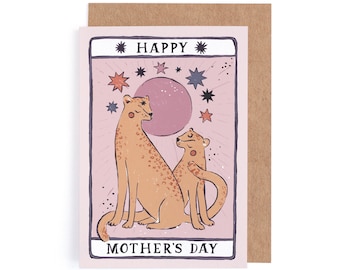 Tarot Leopard Mother's Day Card | Mother's Day Cards | Mother's Day Card for Mum or Mom