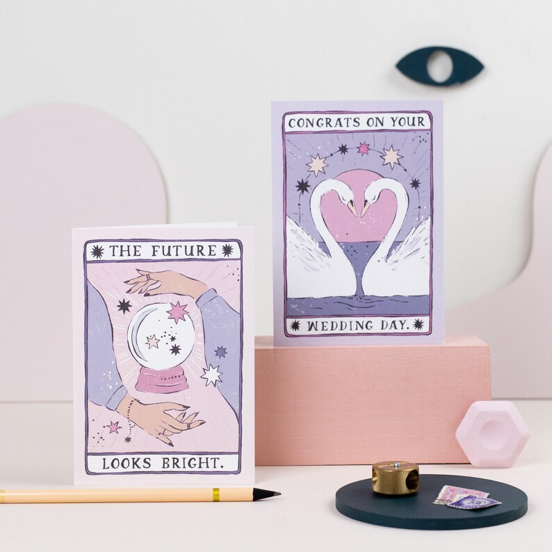 Future Looks Bright Congratulations Card | Tarot Card | Fortune Teller Card | Celestial Card | Congratulations Card For Friend image 6