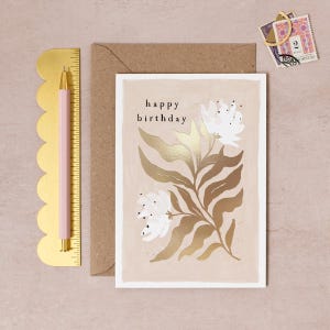 Serene Floral Birthday Card | Female Birthday Cards | Birthday Card for Her | Birthday Card for Mum | Friend Birthday Card | Flower Birthday