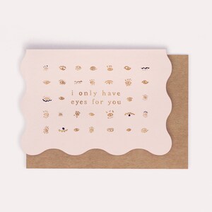 A love card, wedding card or annivesary card featuring luxe stamped gold foil details from the Cosmique range of greeting cards from Sister Paper Co.