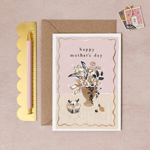 Vase Mother's Day Card | Mother’s Day Greeting Card | Card For Mum | Mothering Sunday Card | Mum Mothers Day Card