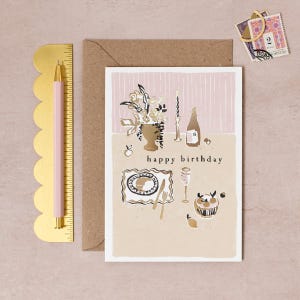 Brunch Birthday Card | Luxury Gold Foil Birthday Card for Brunch Lover | Birthday Card for Friend | Mum Birthday Card | Sister Birthday Card