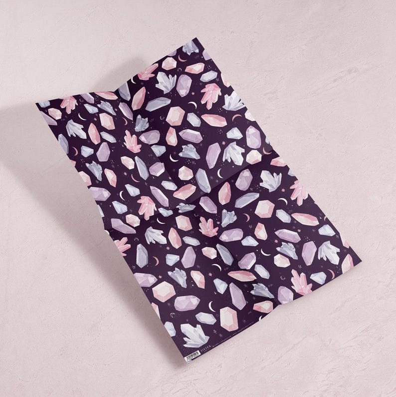 Crystals Wrapping Paper | Crystal Gift Wrap | Wrapping Paper | Gems ...