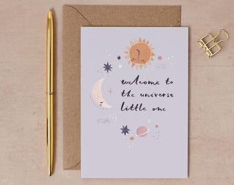 New Baby Card With Gender Neutral Design | Unisex New Baby Card ...