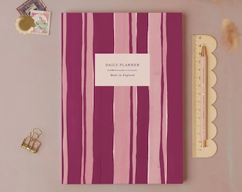 Summer Stripe Daily Planner | Undated Diary | Stationery