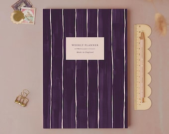Pinstripe Weekly Planner | Undated Week Organiser | Stationery