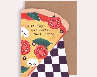 Pizza Slice Birthday Card | Pizza Birthday Card for Pizza Lover | Birthday Card for Him | Funny Pizza Birthday Card | Boyfriend Birthday