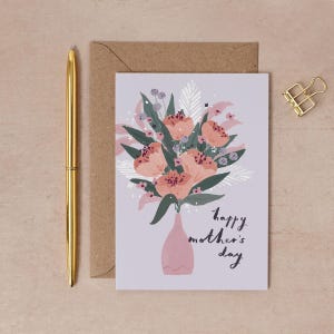 Blumen Muttertagskarte | Muttertagskarten | Karte für Mama zum Muttertag | Mutter-Tages-Karte für Schritt Mama | Oma Mutter Tages Karte