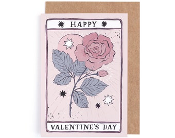 Rose Valentine's Card | Valentine's Day Card | Lesbian Valentine's Card | Valentine Card for Girlfriend | Wife Valentine's Card