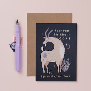 Capricorn Birthday Card | Zodiac Birthday Card | Astrology Birthday | Horoscope Birthday Card | Star Sign Birthday Card | Capricorn Card