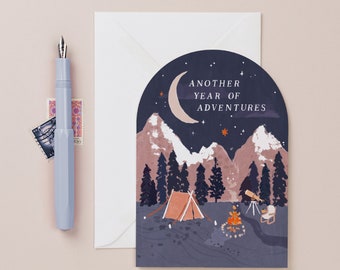 Adventure Birthday Card for Camping Enthusiast | Card for Dad | Camping Birthday Card | Hiking Birthday Card
